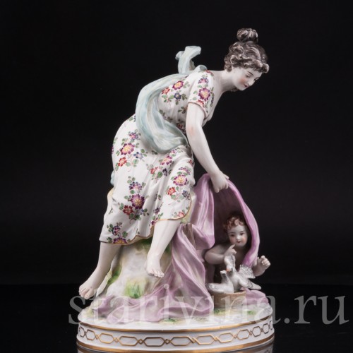 Фарфоровая статуэтка Венера и Купидон, Volkstedt, Германия, кон. 19 - нач. 20 вв.