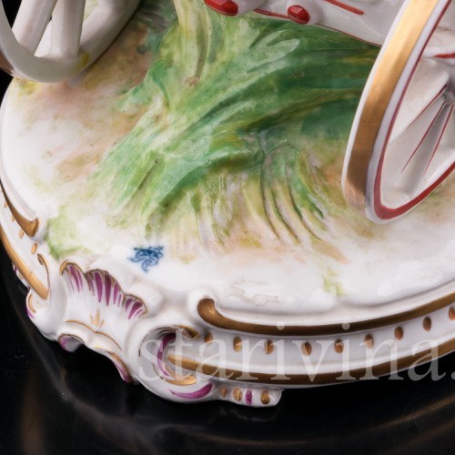 Большая фарфоровая композиция Карета, Volkstedt, Германия, до 1935 г.