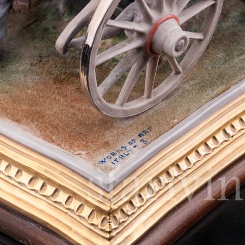 Большая композиция из фарфора Карета, Bruno Merli, Италия, сер. 20 в.