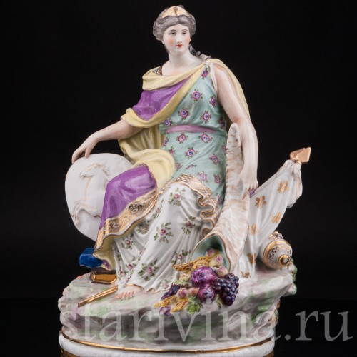 Фарфоровая статуэтка девушки Европа, Samson, Франция, кон. 19 в.