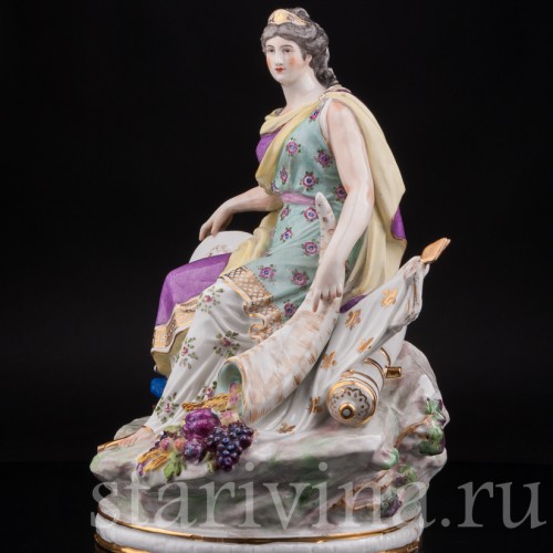 Фарфоровая статуэтка девушки Европа, Samson, Франция, кон. 19 в.