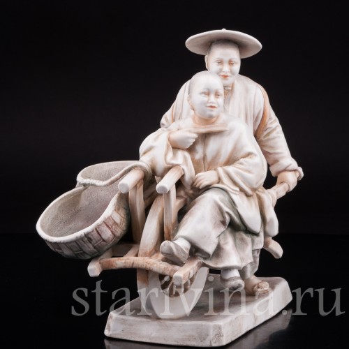 Фигурка из фарфора Китайцы, Volkstedt, Германия, кон. 19 - нач. 20 вв.