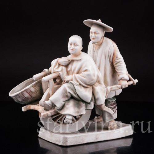 Фигурка из фарфора Китайцы, Volkstedt, Германия, кон. 19 - нач. 20 вв.