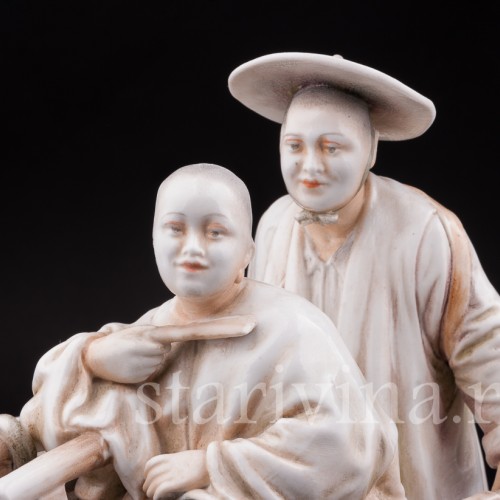 Фигурка из фарфора Китайцы, Volkstedt, Германия, кон. 19 - нач. 20 вв.