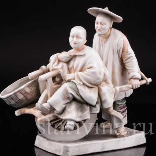 Фигурка из фарфора Китайцы, Volkstedt, Германия, кон. 19 - нач. 20 вв.