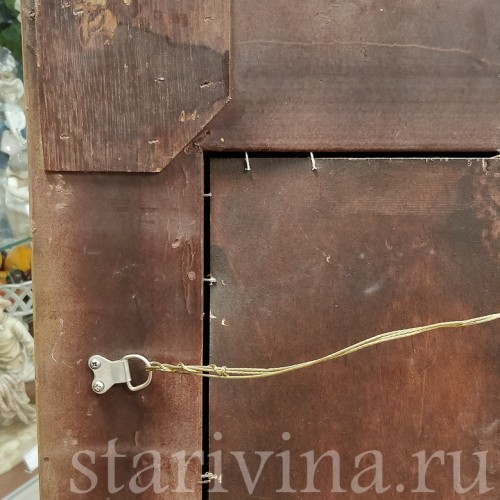 Картина маслом на доске Натюрморт в цветами, 19 в.