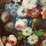Картина маслом на доске Натюрморт в цветами, 19 в.