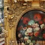 Картина маслом на доске Натюрморт в цветами, 19 в.