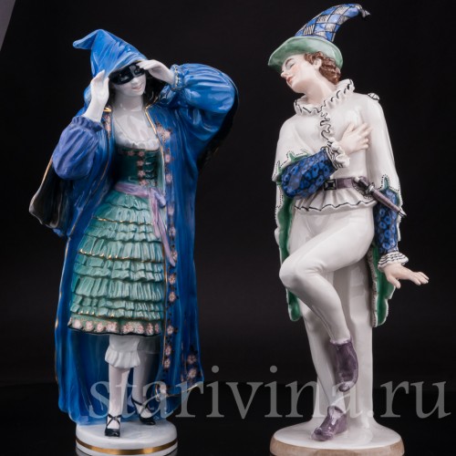 Фарфоровая статуэтка Арлекин, Karl Ens, Германия, нач. 20 в.