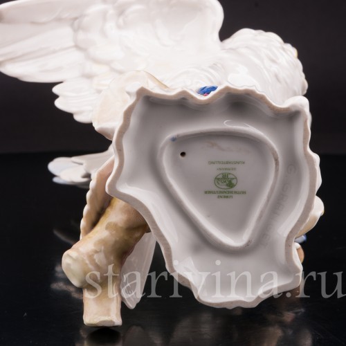 Фарфоровая статуэтка попугая Какаду на орхидее, Hutschenreuther, Германия, 1968-70 гг.