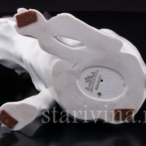 Фарфоровая статуэтка собаки Щенок французского бульдога Rosenthal, Германия.