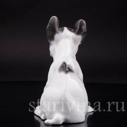 Фарфоровая статуэтка собаки Щенок французского бульдога Rosenthal, Германия.
