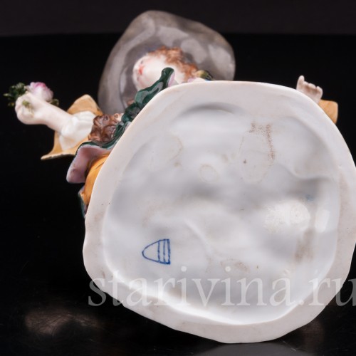 Фарфоровая статуэтка Мужчина с мальчиком, Тюрингия Германия, кон. 19 в., нач. 20 в.