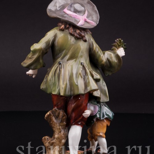 Фарфоровая статуэтка Мужчина с мальчиком, Тюрингия Германия, кон. 19 в., нач. 20 в.