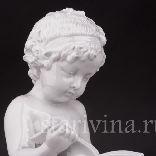 Фарфоровая фигурка "За чтением", Villenauxe, Франция, кон. 19, нач. 20  вв.