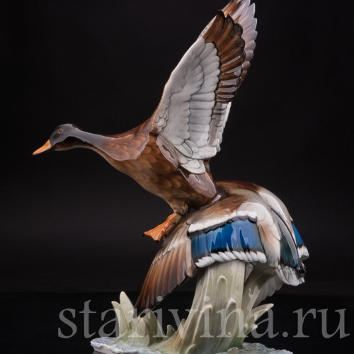 Фарфоровая фигурка птиц Взлетающие утки, Hutschenreuther, Германия, 1970 гг.