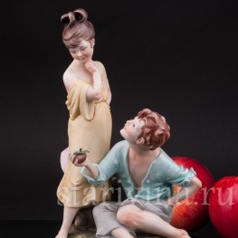 Фарфоровая композиция Вкусное яблоко, Bruno Merli, Италия, сер. 20 века.