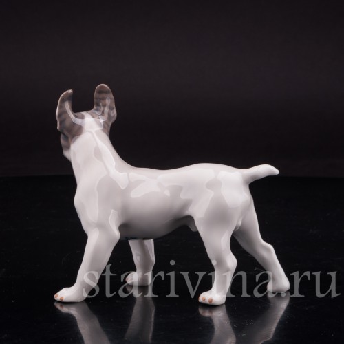 Фарфоровая статуэтка собаки Французский бульдог, Royal Copenhagen, Дания, 1970 гг.