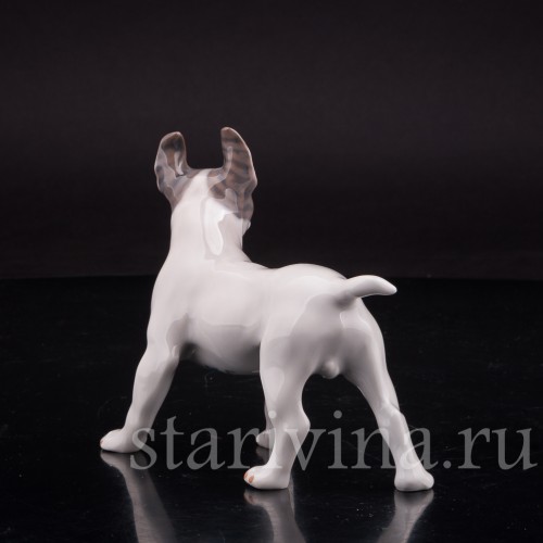 Фарфоровая статуэтка собаки Французский бульдог, Royal Copenhagen, Дания, 1970 гг.