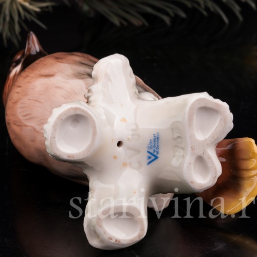 Фарфоровая статуэтка птицы Свиристель, Goebel, Германия, 1967 год.