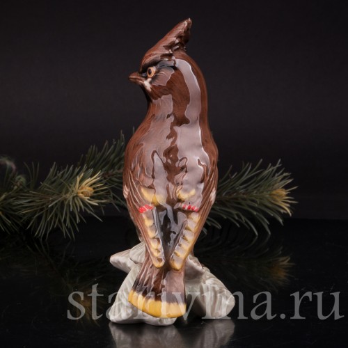 Фарфоровая статуэтка птицы Свиристель, Goebel, Германия, 1967 год.