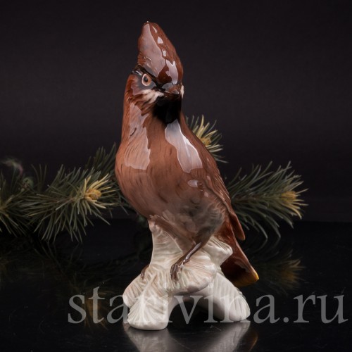 Фарфоровая статуэтка птицы Свиристель, Goebel, Германия, 1967 год.