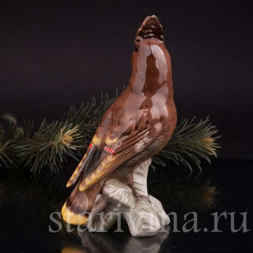 Фарфоровая статуэтка птицы Свиристель, Goebel, Германия, 1967 год.