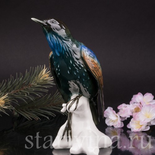 Фигурка птицы из фарфора Скворец, Karl Ens, Германия, сер. 20 в.