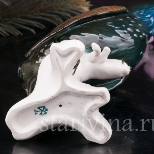 Фигурка птицы из фарфора Скворец, Karl Ens, Германия, сер. 20 в.