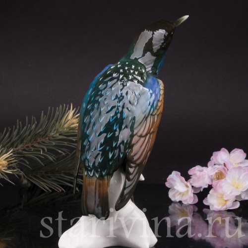 Фигурка птицы из фарфора Скворец, Karl Ens, Германия, сер. 20 в.