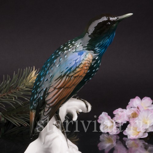 Фигурка птицы из фарфора Скворец, Karl Ens, Германия, сер. 20 в.