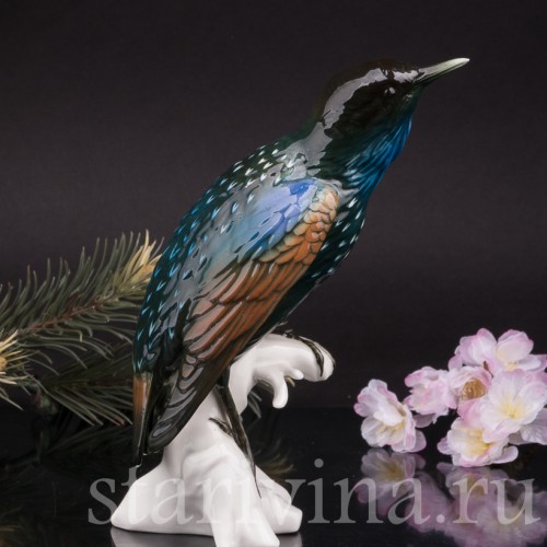 Фигурка птицы из фарфора Скворец, Karl Ens, Германия, сер. 20 в.