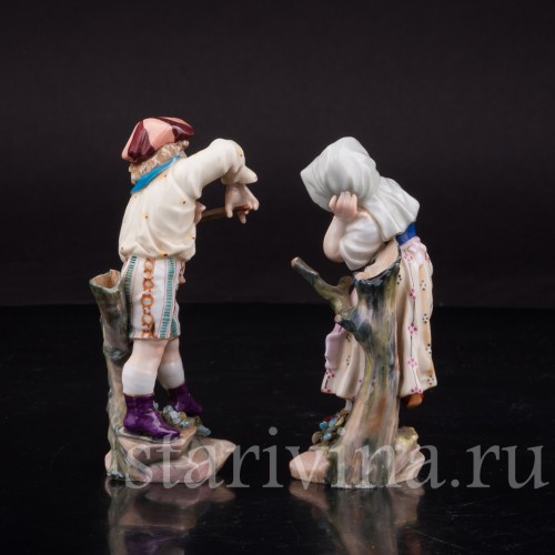 Фигурки из фарфора Дети, миниатюра, Muller & Co, Германия, кон. 19 в., нач. 20 в.