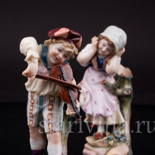 Фигурки из фарфора Дети, миниатюра, Muller & Co, Германия, кон. 19 в., нач. 20 в.