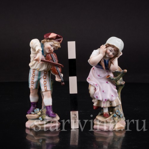 Фигурки из фарфора Дети, миниатюра, Muller & Co, Германия, кон. 19 в., нач. 20 в.