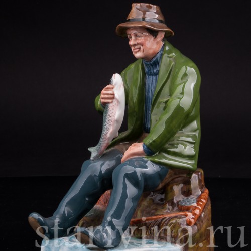 Фигурка рыбака из фарфора "Богатый улов", Royal Doulton, Великобритания, 1960 гг.