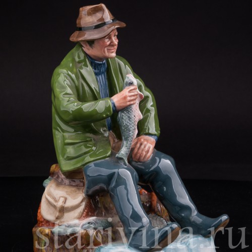 Фигурка рыбака из фарфора "Богатый улов", Royal Doulton, Великобритания, 1960 гг.