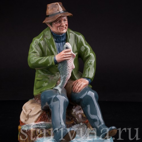 Фигурка рыбака из фарфора "Богатый улов", Royal Doulton, Великобритания, 1960 гг.