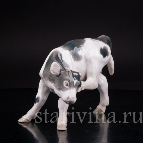 Фигурка из фарфора Телочка, Bing & Grondahl, Дания.