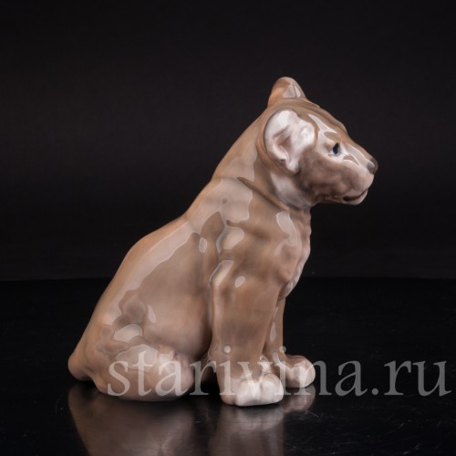 Статуэтка из фарфора Львенок, Dahl Jensen, Дания, сер. 20 в.