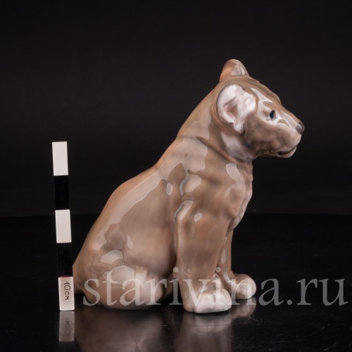 Статуэтка из фарфора Львенок, Dahl Jensen, Дания, сер. 20 в.