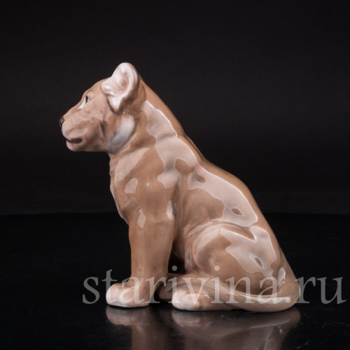Статуэтка из фарфора Львенок, Dahl Jensen, Дания, сер. 20 в.
