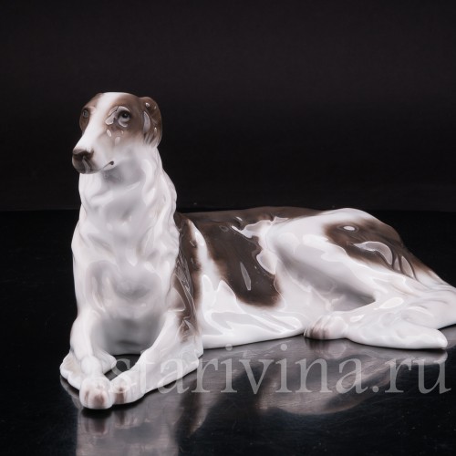 Фарфоровая статуэтка собаки Русская борзая, Rosenthal, Германия, 1930 гг.