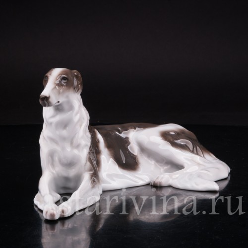Фарфоровая статуэтка собаки Русская борзая, Rosenthal, Германия, 1930 гг.