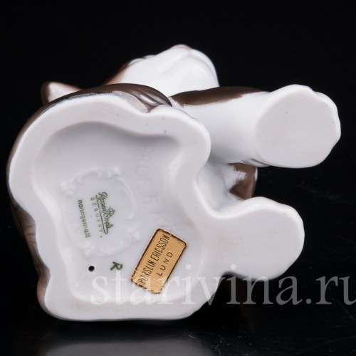 Фигурка из фарфора Сидящий котенок Rosenthal, Германия, 1950-60 гг.