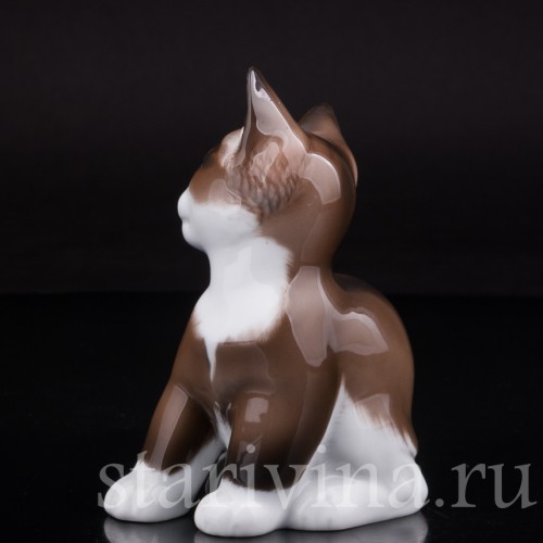Фигурка из фарфора Сидящий котенок Rosenthal, Германия, 1950-60 гг.