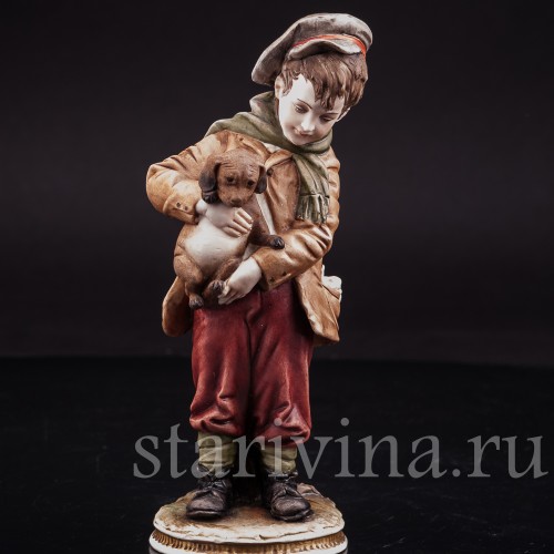 Мальчик со щенком, Bruno Merli, Италия, вт. пол. 20 в