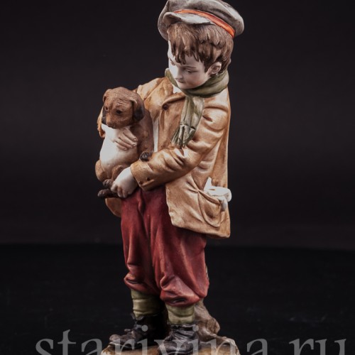Мальчик со щенком, Bruno Merli, Италия, вт. пол. 20 в