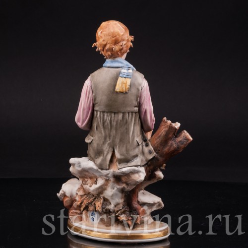 Фарфоровая статуэтка Аллегория Зимы, Capodimonte, Италия, сер., вт пол. 20 века.