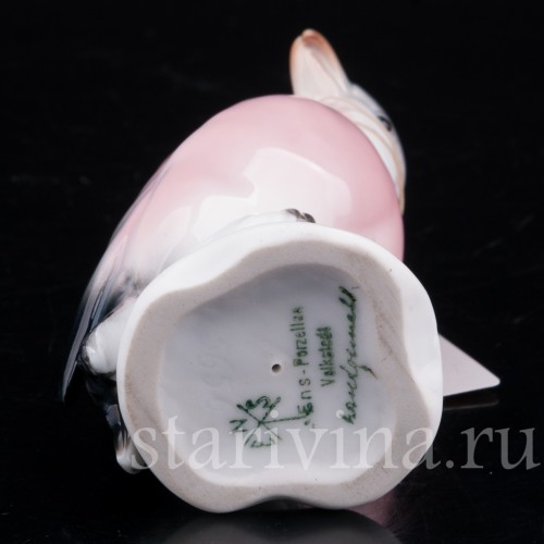 Фигурка птицы из фарфора Клёст, Karl Ens, Германия, 1920-30 гг.